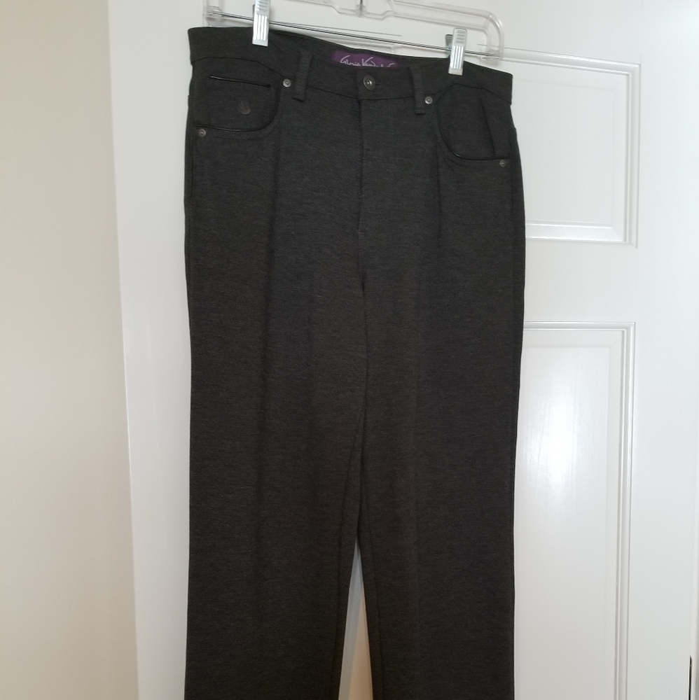 Dark gray knit slacks